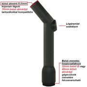 Könyökcső / markolat csavaros gégecső csatlakozással DN35-DN32