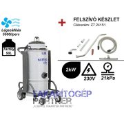 Nilfisk S2B L 50 egyfázisú kétmotoros száraz nedves ipari porszívó a gépipar számára (+felszívó készlet)