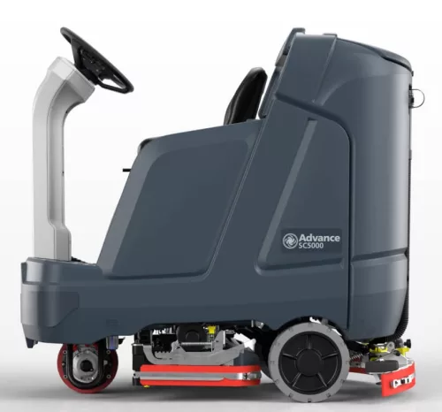 Nilfisk SC5000 860D vezetőüléses padlótisztító (kefe, padtartó, akku, töltő)