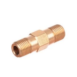 Közdarab 1/4" K - 1/4" K hosszú, réz