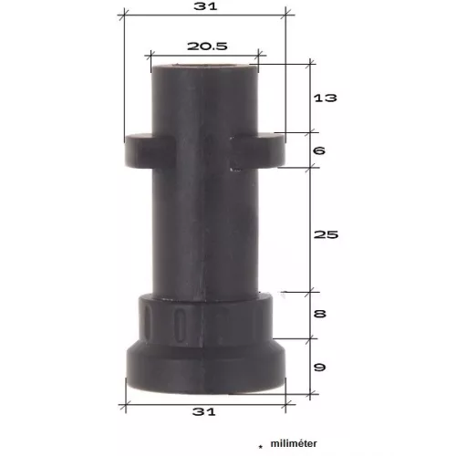 Turbó szennymaró fej Karcher K5 K6 K7 mosóhoz, koracél 10l/perc