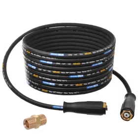   Magasnyomású tömlő acélfonatos 10m Karcher HD HDS nagynyomású mosókhoz, M22x1,5 belső menet (250bar, DN6, 155°C)