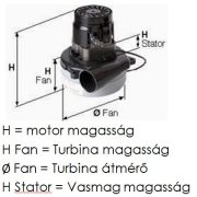 Szívómotor Ametek 36V 730W Nilfisk BR800 / BR850S / BR950 / BR1000 / BR1100, Comac Flexy 75B 85B