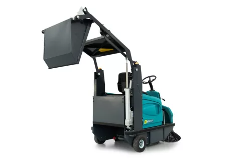 Eureka Rider Lift akkumulátoros seprőgép magas ürítéses szeméttartállyal