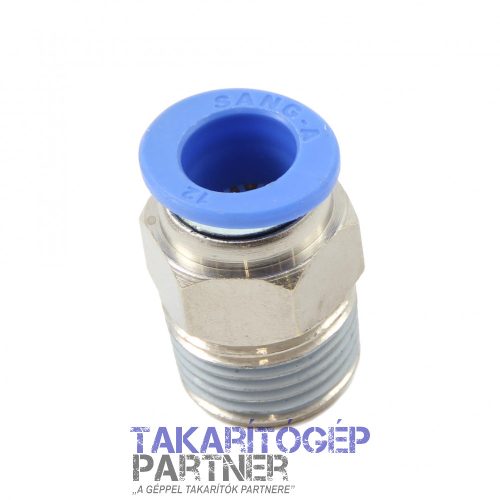 Egyenes gyorscsatlakozó műanyag csőhöz 12mm 1/2 "külső menet PC-12-04