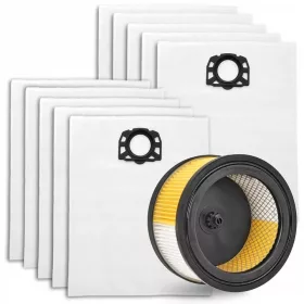   1db Szűrőpatron + 10db Szintetikus porzsák Karcher WD4 / WD5 / WD 4.000-5.999 géphez (6.414-960.0 és 2.863-006.0 helyett)