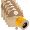 1db Szűrőpatron + 5db papír porzsák Karcher WD2 géphez (6.959-130 + 6.904-322.0 helyett)